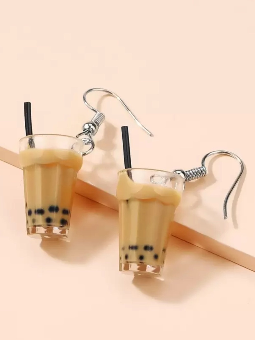 Bubble Tea Earrings Boba Drink Jewelry Cute Statement